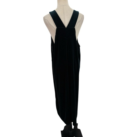 Vtg 90s Coldwater Creek Dark Green Velvet Jumper Dress Sz PXL Whimsigoth Boho - Picture 6 of 8